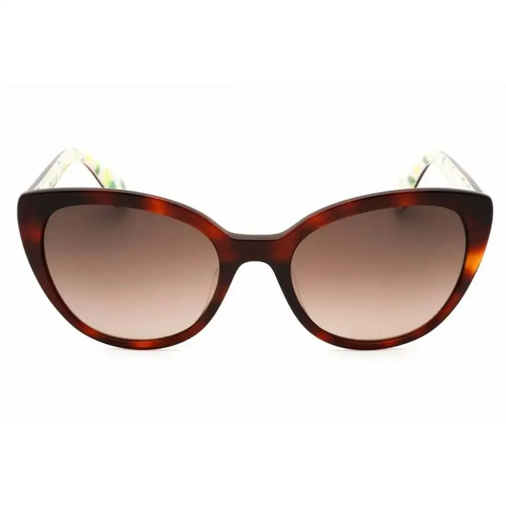 Kate Spade Amberlee/S Havana Tortoise Shell and Lemon Print Cat Eye Sunglasses
